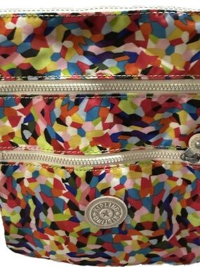 Kipling keiko crossbody color burst or multi splatter pattern